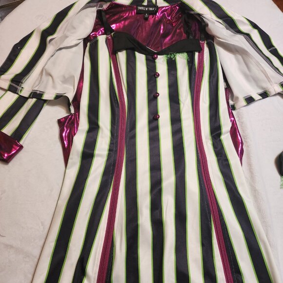 Dolls Kill Black and White Striped Costume Set - Picture 3 of 5